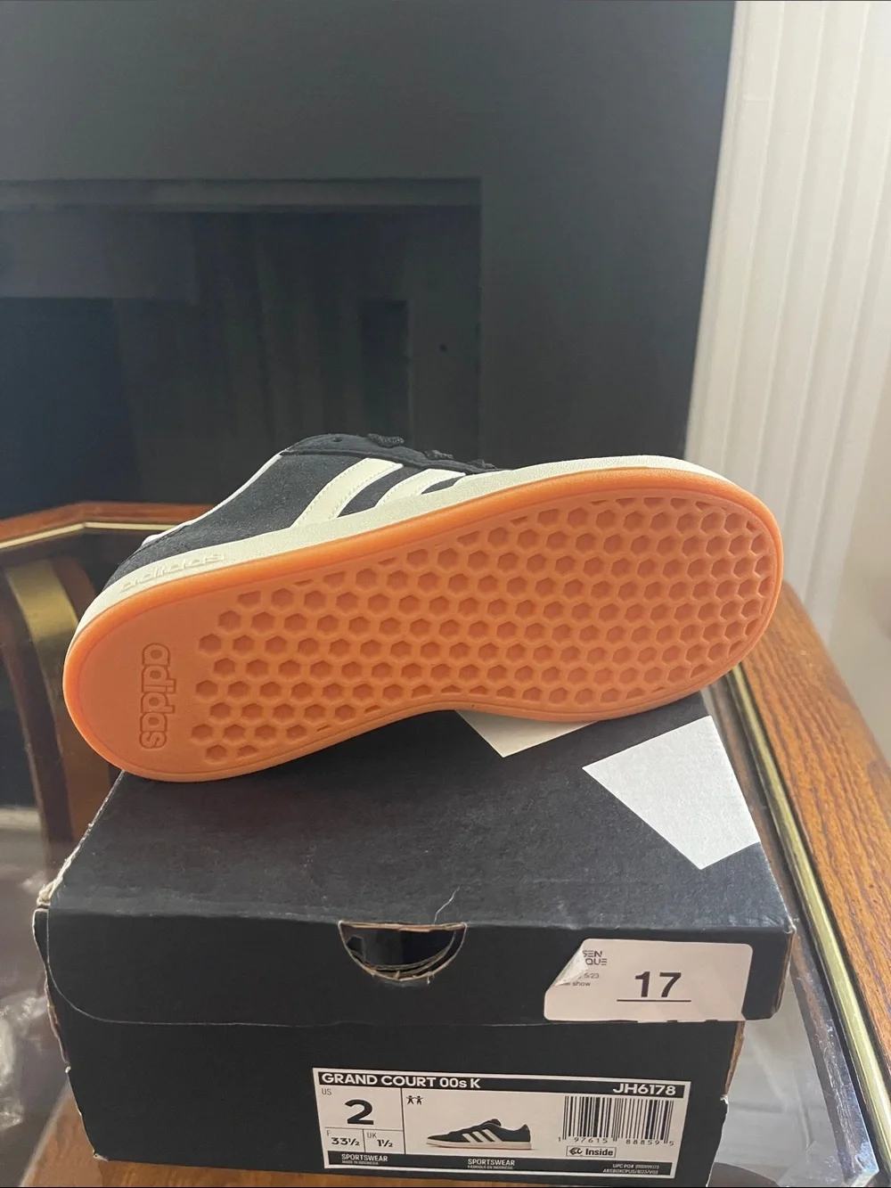 adidas Grand Court 00s Kids Sneakers - Black & White